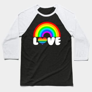 Pride Love And Rights Baseball T-Shirt